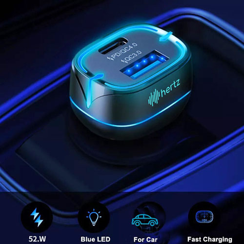 Cigarette Lighter Car Charger 52.5W PD QC3.0 Car Charger - CGM52PD